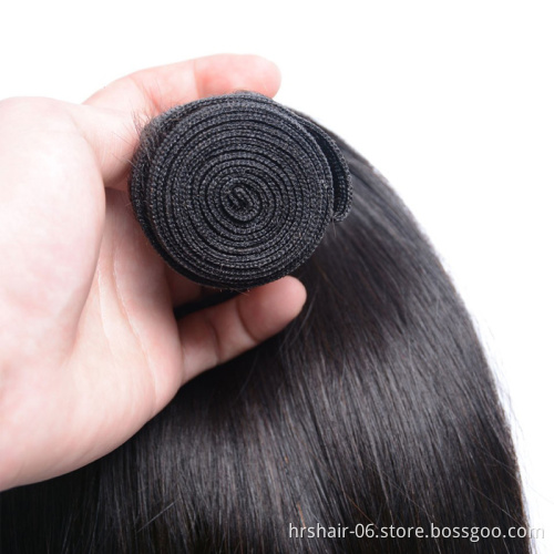 Straight Brazilian Hair Bundle With Closure,Virgin Human Hair Bundles With Closure, Human Hair Weave Bundle With Closure